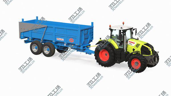 images/goods_img/20210312/Claas Axion 800 with Maupu 18t Trailer Rigged model/3.jpg
